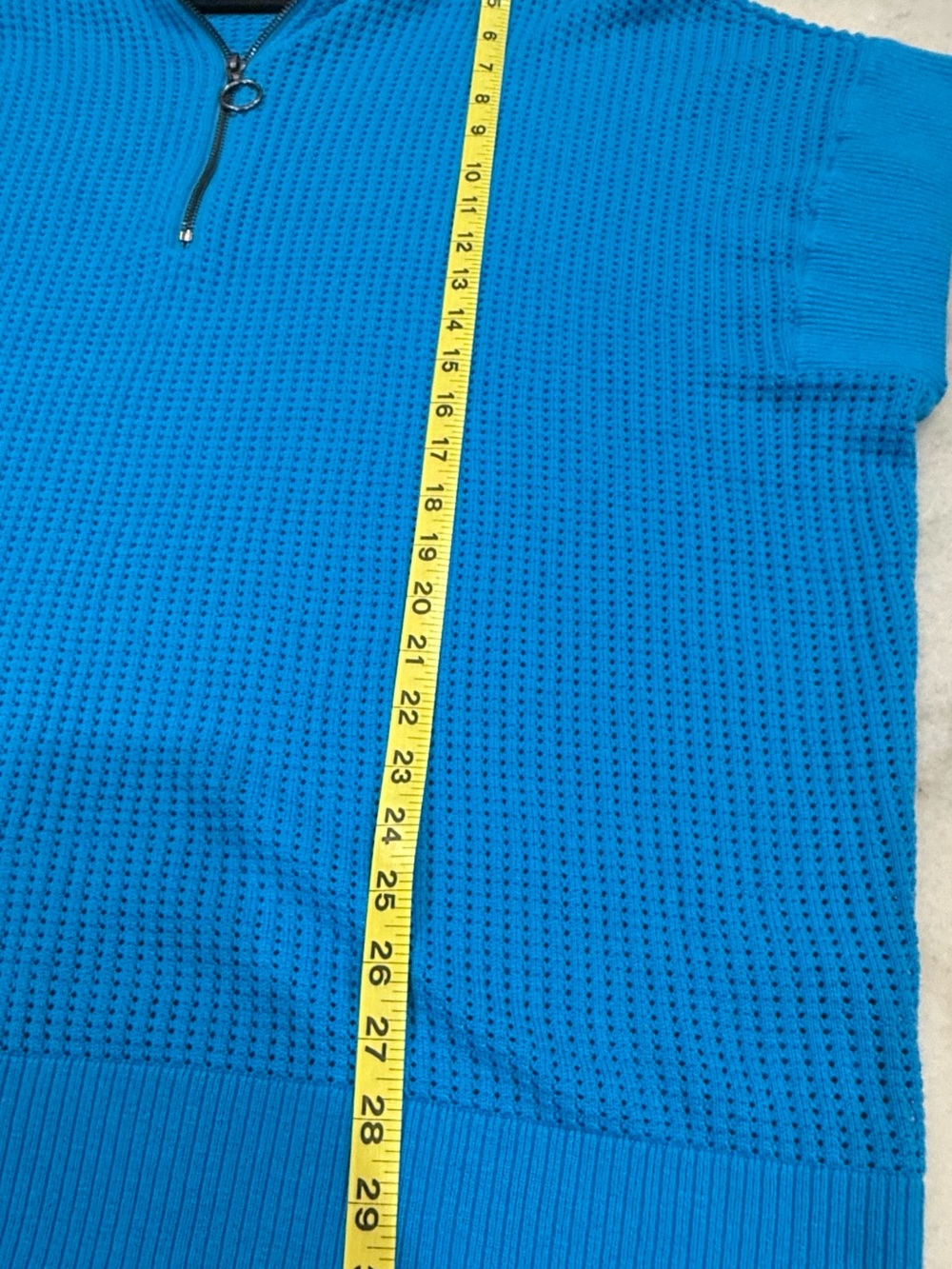 Livi Active Electric Blue Short-Sleeve Half-Zip Pullover Size 22/24 - Picture 6 of 6